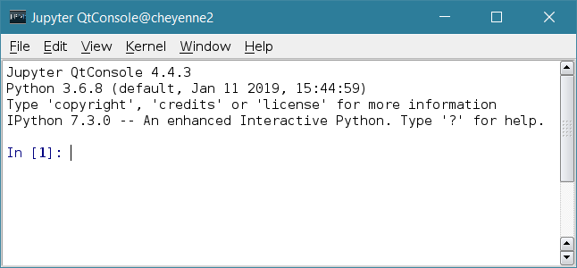 Jupyter QtConsole started in user's terminal window